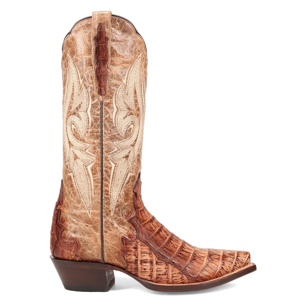 Dan Post Men's Berkeley Genuine Caiman Snip Toe Boots - Sand DP3063