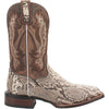 Dan Post Men's Brutus Python Snakeskin Square Toe Boots - Natural 5 DP4917_7_D  - from alligatorwarehouse.com