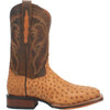 Dan Post Men's Kershaw Full Quill Ostrich Square Toe Boots - Saddle 3 DP4951_7_D  - from alligatorwarehouse.com