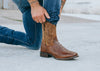 Dan Post Men's Kingsly Genuine Caiman Belly Square Toe Boots - Black 6 DP4805_7_D  - from alligatorwarehouse.com