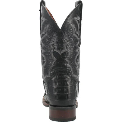 Dan Post Men's Kingsly Genuine Caiman Belly Square Toe Boots - Black 2 DP4805_7_D  - from alligatorwarehouse.com