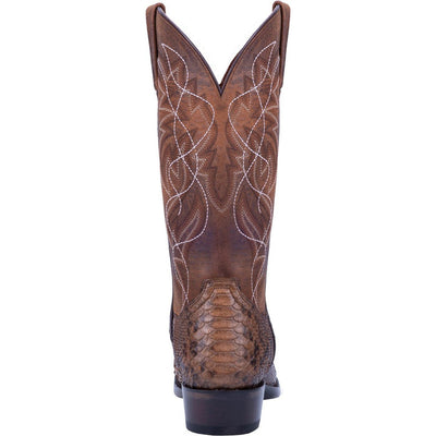 Dan Post Men's Manning Python Snakeskin Round Toe Boots - Bay Apache 6 DP3037_7_D  - from alligatorwarehouse.com