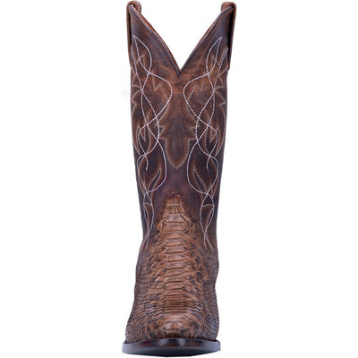 Dan Post Men's Manning Python Snakeskin Round Toe Boots - Bay Apache 4 DP3037_7_D  - from alligatorwarehouse.com