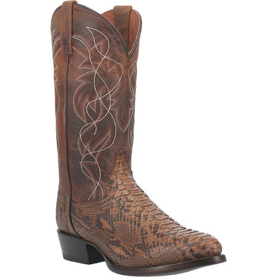 Dan Post Men's Manning Python Snakeskin Round Toe Boots - Bay Apache 1 DP3037_7_D  - from alligatorwarehouse.com