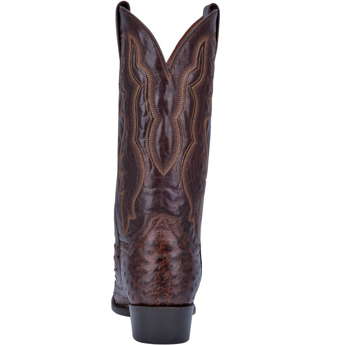 Dan Post Men's Pershing Full Quill Ostrich Round Toe Boots - Brass 3 DP3016_7.5_D  - from alligatorwarehouse.com