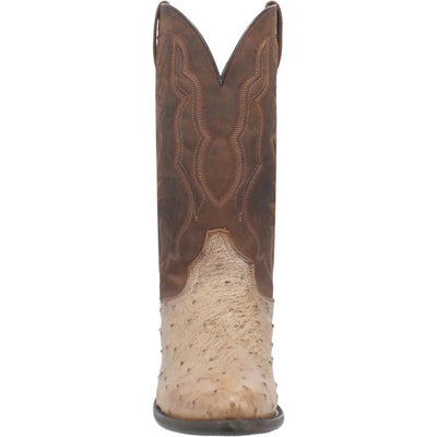 Dan Post Men's Pershing Full Quill Ostrich Round Toe Boots - Brass 3 DP3016_7_D  - from alligatorwarehouse.com