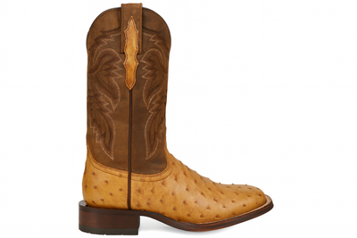 Dan Post Men's Alamosa Full Quill Ostrich Square Toe Boots - Sand 5 DP3876_7_D  - from alligatorwarehouse.com