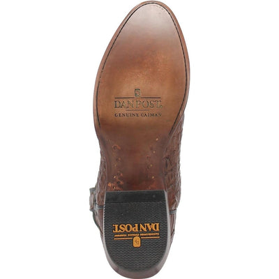 Dan Post Men's Kershaw Full Quill Ostrich Square Toe Boots - Saddle 5 DP4951_7_D  - from alligatorwarehouse.com