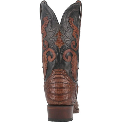 Dan Post Men's Kershaw Full Quill Ostrich Square Toe Boots - Saddle 4 DP4951_7_D  - from alligatorwarehouse.com