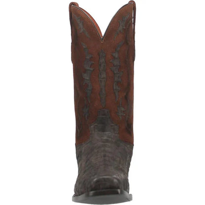 Dan Post Men's Stalker Genuine Caiman Belly Square Toe Boots - Brown