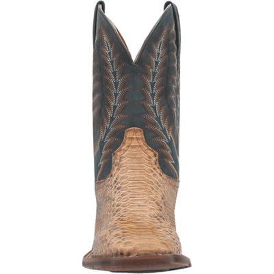 Dan Post Men's Templeton Python Snakeskin Square Toe Boots - Beige 4 DP4183_7_D  - from alligatorwarehouse.com