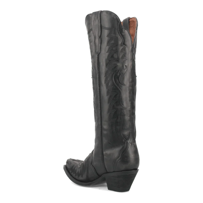 Dan Post Women's Hallie Snip Toe Leather Tall Boots - Black 7 DP4027_6_M  - from alligatorwarehouse.com