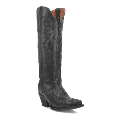 Dan Post Women's Hallie Snip Toe Leather Tall Boots - Black 1 DP4027_6_M  - from alligatorwarehouse.com