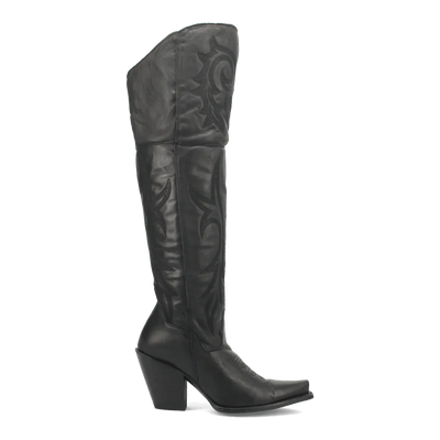 Dan Post Women's Jilted Snip Toe Leather Tall Boots - Black 2 DP3789_6_M  - from alligatorwarehouse.com