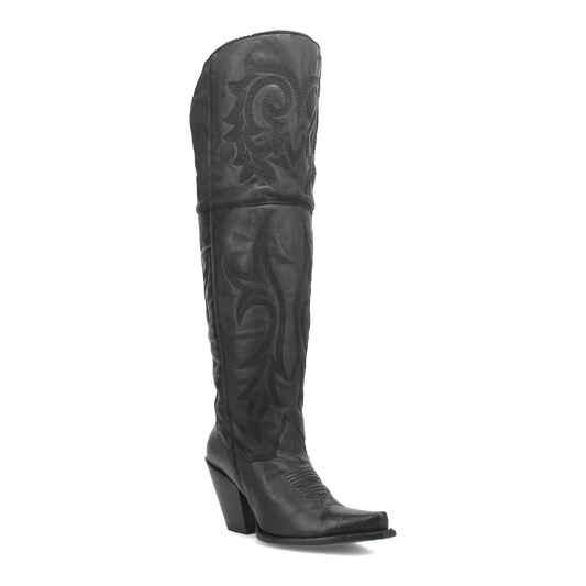 Dan Post Women's Jilted Snip Toe Leather Tall Boots - Black