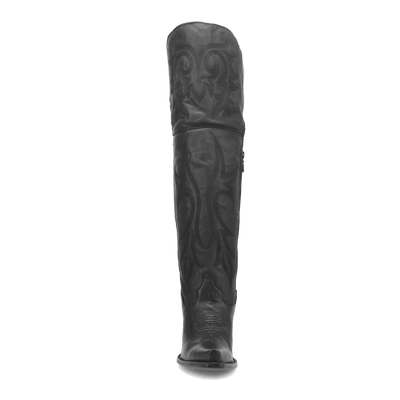 Dan Post Women's Jilted Snip Toe Leather Tall Boots - Black 6 DP3789_6_M  - from alligatorwarehouse.com