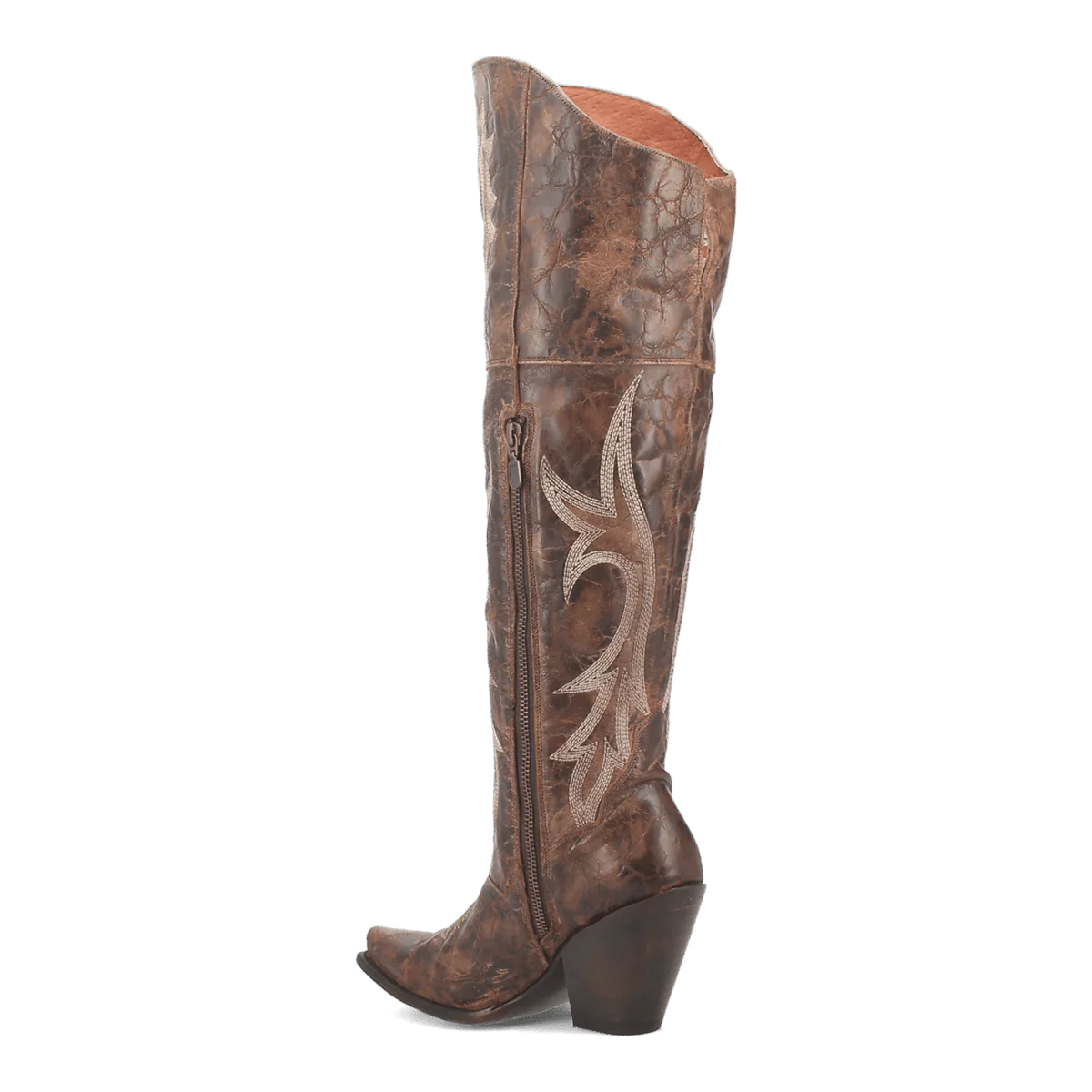 Dan Post Women's Jilted Snip Toe Leather Tall Boots - Brown 3 DP3709_6_M  - from alligatorwarehouse.com