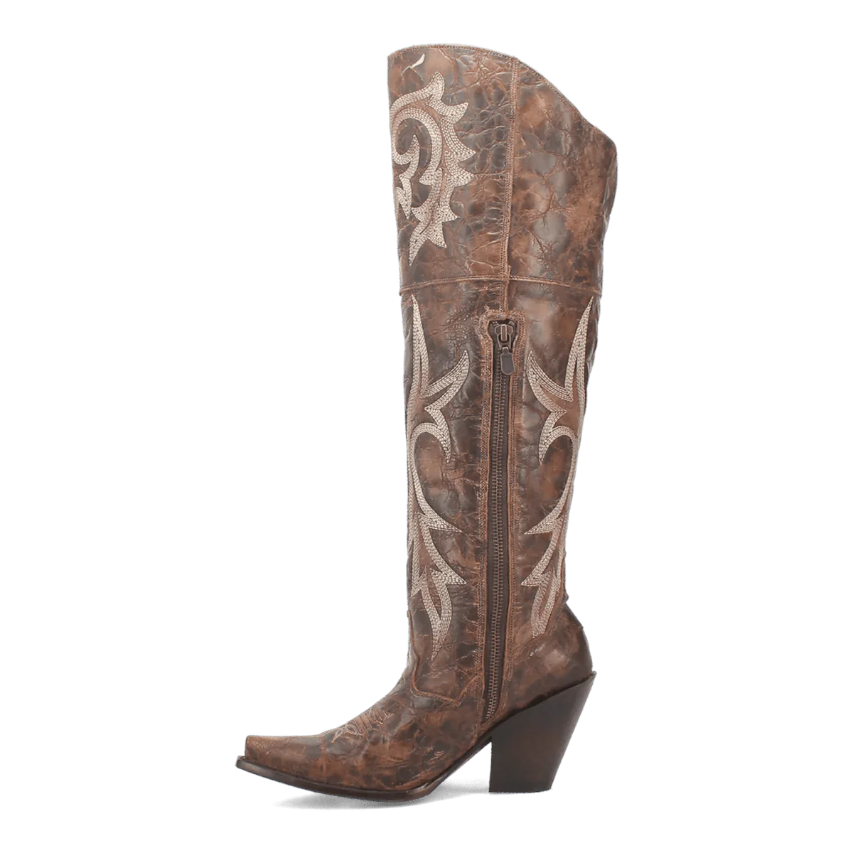 Dan Post Women's Jilted Snip Toe Leather Tall Boots - Brown 5 DP3709_6_M  - from alligatorwarehouse.com