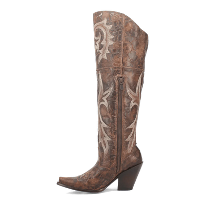 Dan Post Women's Jilted Snip Toe Leather Tall Boots - Brown 5 DP3709_6_M  - from alligatorwarehouse.com