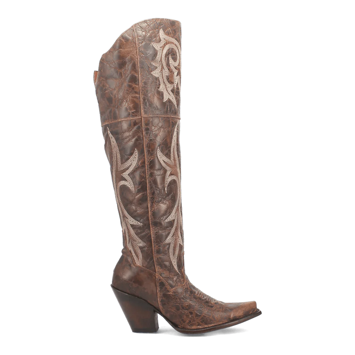 Dan Post Women's Jilted Snip Toe Leather Tall Boots - Brown 6 DP3709_6_M  - from alligatorwarehouse.com