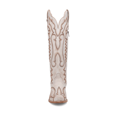 Dan Post Women's Josie Snip Toe Leather Tall Boots - White