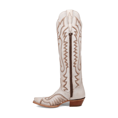 Dan Post Women's Josie Snip Toe Leather Tall Boots - White 3 DP5107_6_M  - from alligatorwarehouse.com