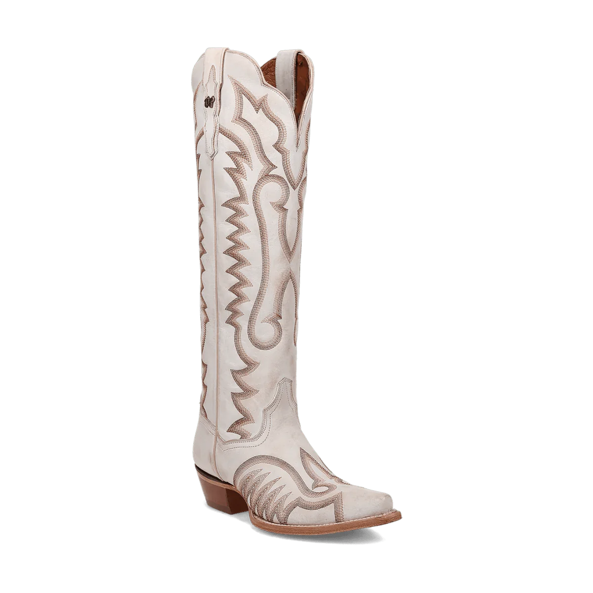 Dan Post Women's Josie Snip Toe Leather Tall Boots - White 1 DP5107_6_M  - from alligatorwarehouse.com