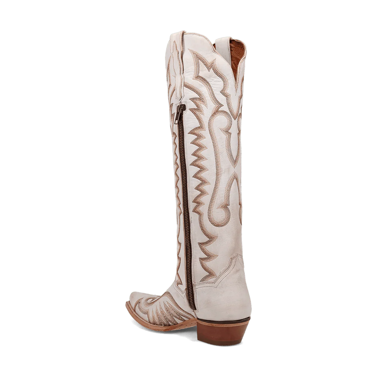 Dan Post Women's Josie Snip Toe Leather Tall Boots - White 4 DP5107_6_M  - from alligatorwarehouse.com