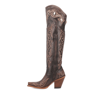 Dan Post Women's Kommotion Snip Toe Leather Tall Boots - Chocolate 2 DP4342_6_M  - from alligatorwarehouse.com