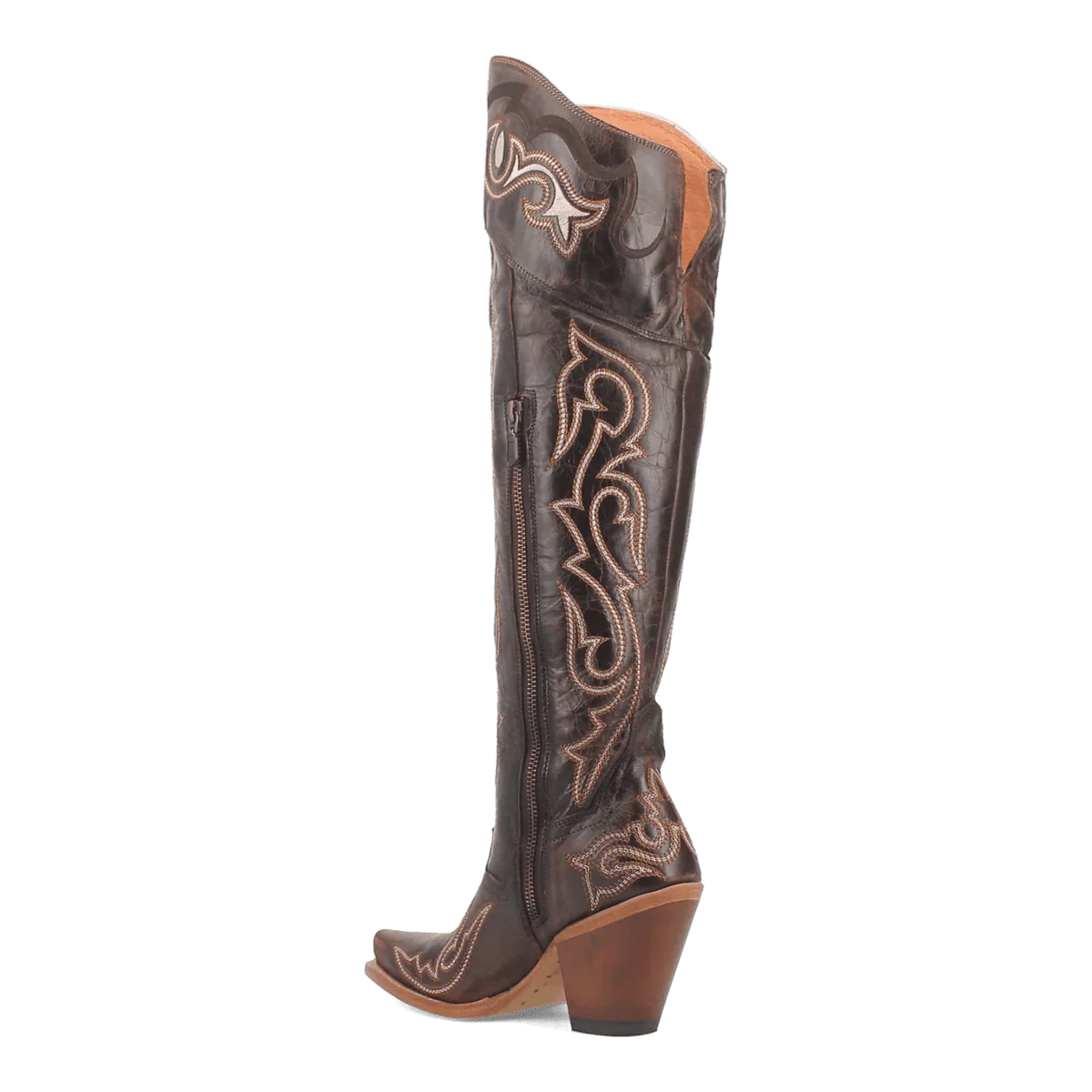 Dan Post Women's Kommotion Snip Toe Leather Tall Boots - Chocolate 5 DP4342_6_M  - from alligatorwarehouse.com