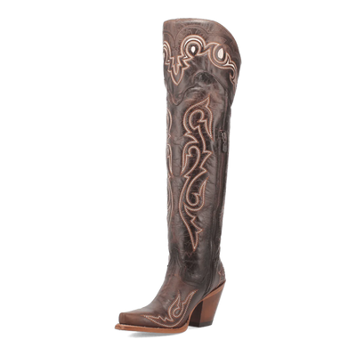 Dan Post Women's Kommotion Snip Toe Leather Tall Boots - Chocolate 4 DP4342_6_M  - from alligatorwarehouse.com