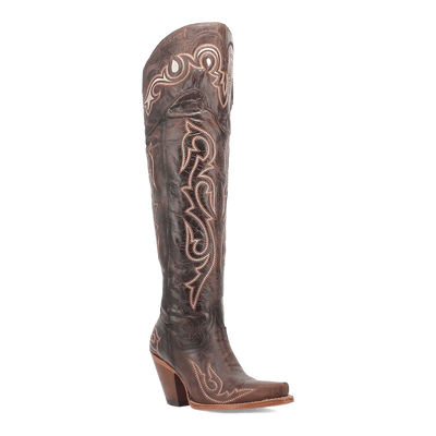Dan Post Women's Kommotion Snip Toe Leather Tall Boots - Chocolate 1 DP4342_6_M  - from alligatorwarehouse.com
