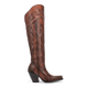 Dan Post Women's Seductress Snip Toe Leather Tall Boots - Chestnut