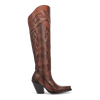 Dan Post Women's Seductress Snip Toe Leather Tall Boots - Chestnut 2 DP3285_6_M  - from alligatorwarehouse.com