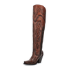 Dan Post Women's Seductress Snip Toe Leather Tall Boots - Chestnut 6 DP3285_6_M  - from alligatorwarehouse.com