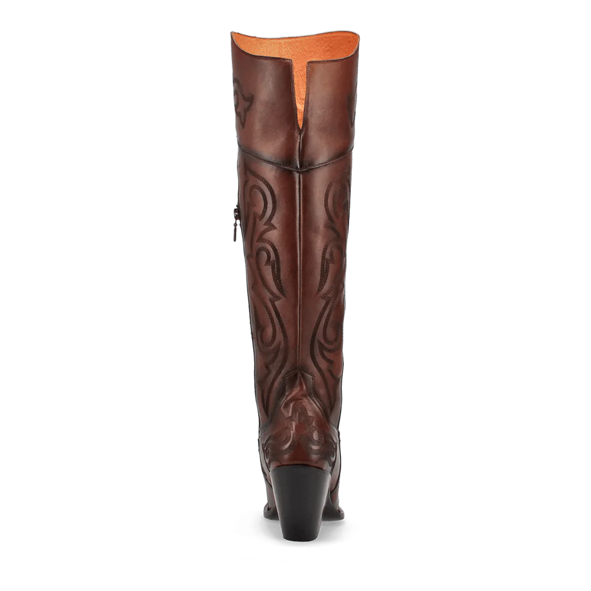 Dan Post Women's Seductress Snip Toe Leather Tall Boots - Chestnut 8 DP3285_6_M  - from alligatorwarehouse.com
