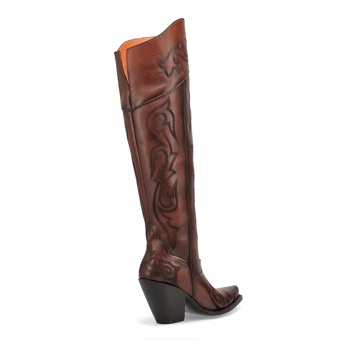 Dan Post Women's Seductress Snip Toe Leather Tall Boots - Chestnut 4 DP3285_6_M  - from alligatorwarehouse.com