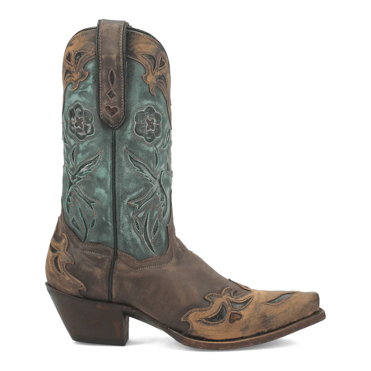 Dan Post Women's Vintage Bluebird Snip Toe Leather Boots - Chocolate