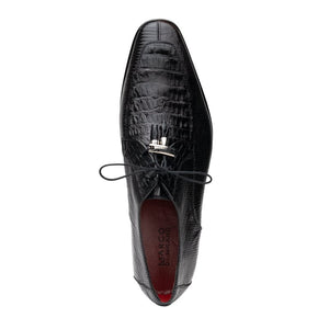 Marco Di Milano Merida Black Genuine Caiman and Lizard Derby Shoes - view 5