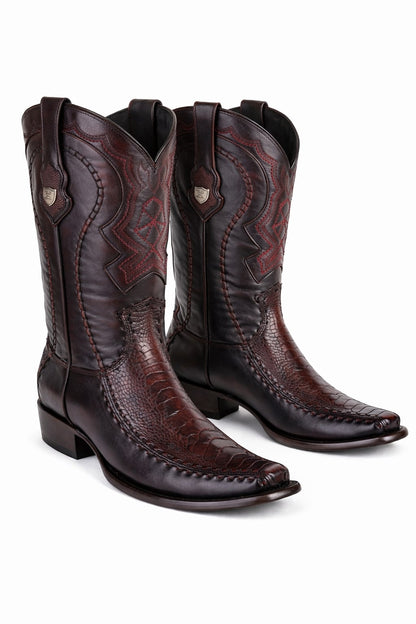 Men's Wild West Ostrich Leg with Deer Dubai Toe Boots 279F05