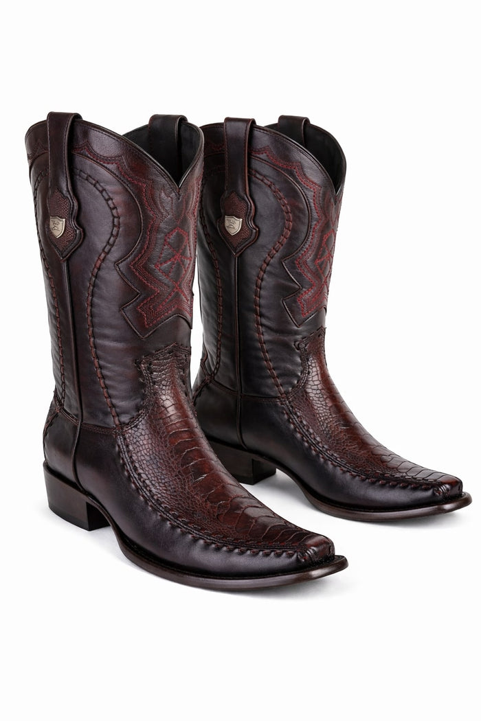 Men's Wild West Ostrich Leg with Deer Dubai Toe Boots 279F05