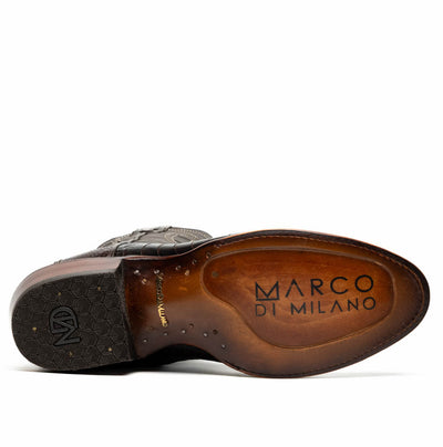 Marco Di Milano Denver Clear Brown Ostrich Leg Round Toe Cowboy Boots 6   - from alligatorwarehouse.com