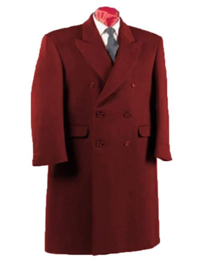 Double Breasted Overcoat - Mens Long Overcoat - Wool Topcoat