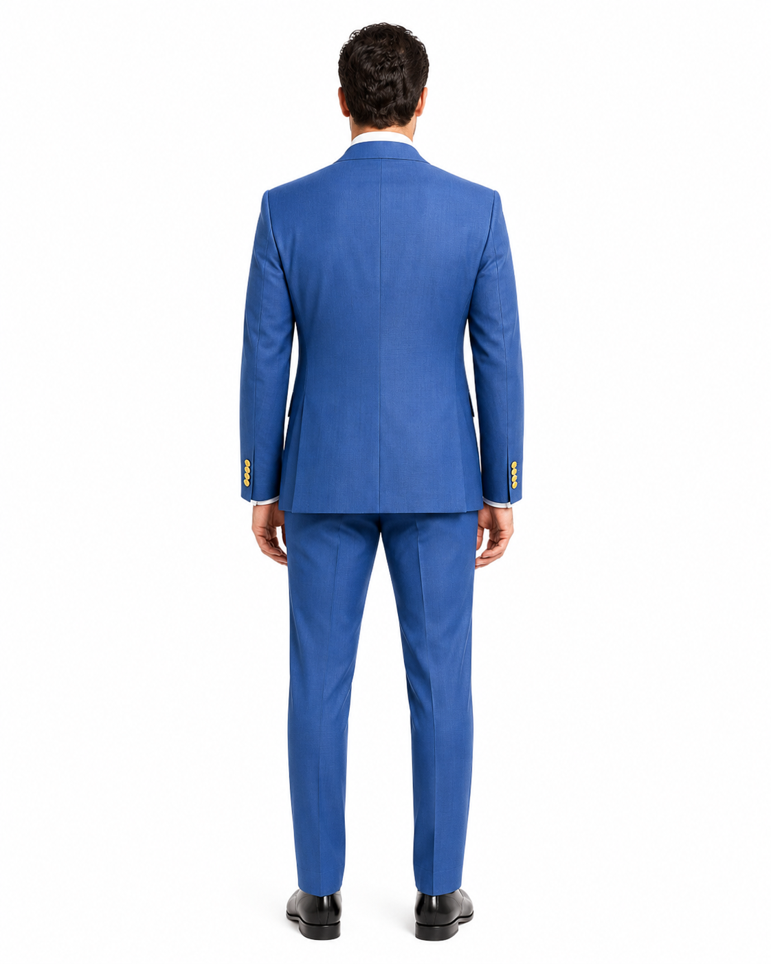 Mens Double Breasted Blazer - Wool Indigo - Sapphire Sport Coat With Gold Buttons