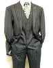 Mens 2 Button Gangster Pinstripe Suit in Navy 4 Jan-94  - from alligatorwarehouse.com