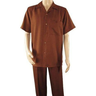 Mens Cognac Short Sleeve Walking Suit 1 in Style  - from alligatorwarehouse.com