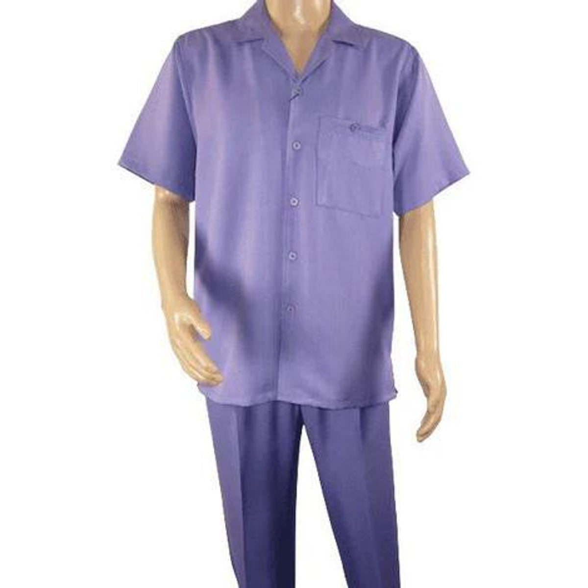 Mens Lavender Short Sleeve Walking Suit