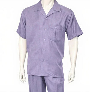 Dreams Mens Lavender Short Sleeve Walking Suit Daytona 256-29