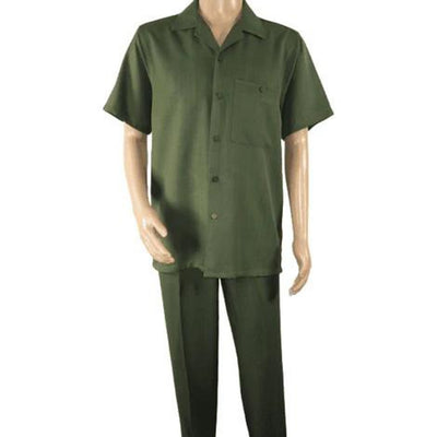 Mens Olive Short Sleeve Walking Suit 1 in Style  - from alligatorwarehouse.com
