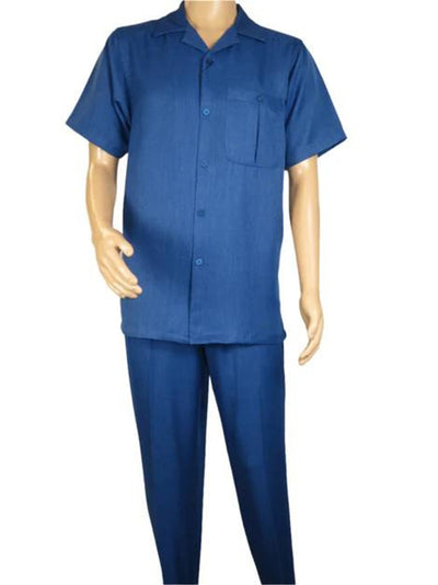 Mens Sailor Blue Short Sleeve Walking Suit 1 in Style  - from alligatorwarehouse.com